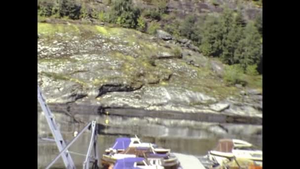 Olso Norwegia Sierpień 1986 Krajobraz Górski Norwegii Latach Tych — Wideo stockowe
