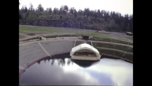 Olso Noruega Agosto 1986 Holmenkollen Vista Década — Vídeo de Stock