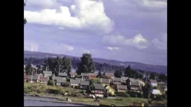 Olso Norvège Août 1986 Oslo Vue Sur Ville Dans Les — Video