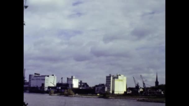 Кельн Німеччина Травень 1988 Сцена Огляду Міста Кельн — стокове відео