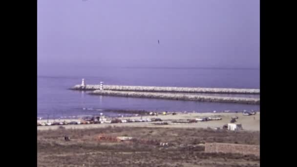 Vilamoura Portugal Augustus 1980 Uitzicht Jachthaven Van Vilamoura Met Boten — Stockvideo