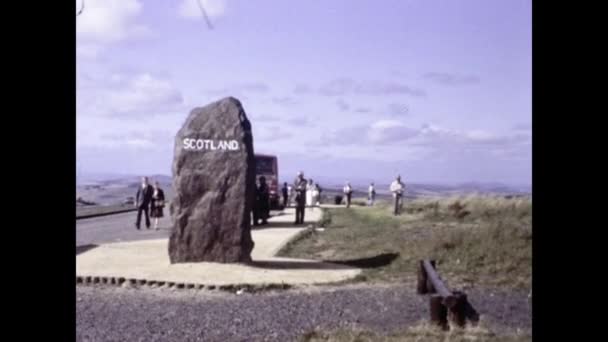 Durham Birleşik Krallık Ekim 1982 Lerde Skoçya Daki Tepe Manzarası — Stok video