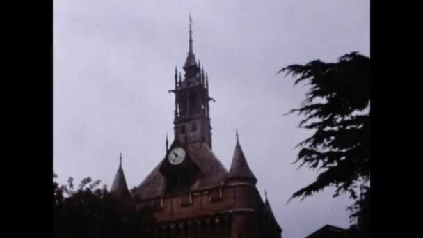Carcassonne Frankrike Oktober 1978 Carcassonne City View Scen Talet — Stockvideo