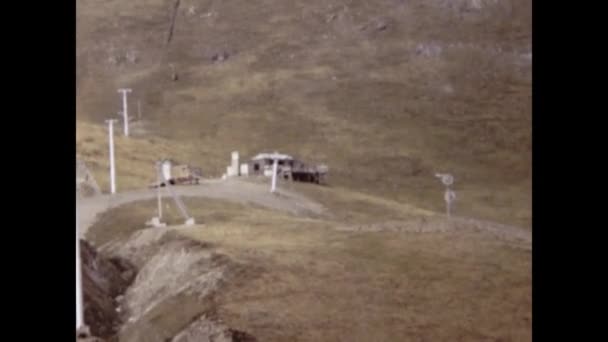 Lourdes Frankrijk Oktober 1978 Pyreneeën Berglandschap Jaren — Stockvideo