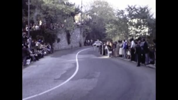 Lugano Švýcarsko Březen 1978 Cyklistická Závodní Scéna Letech — Stock video