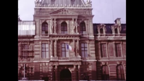 Parijs Frankrijk Augustus 1979 Uitzicht Stad Parijs Jaren — Stockvideo