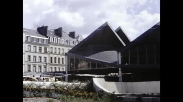 Париж Франция Август 1979 Сцена Видом Париж — стоковое видео