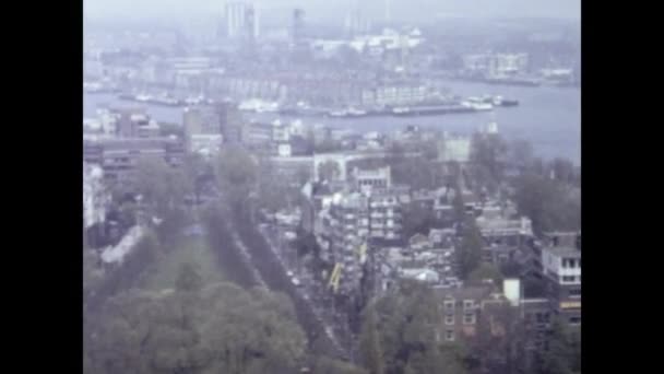 Ρότερνταμ Ολλανδία Μάιος 1982 Ρότερνταμ Άποψη Της Πόλης Σκηνή Στη — Αρχείο Βίντεο
