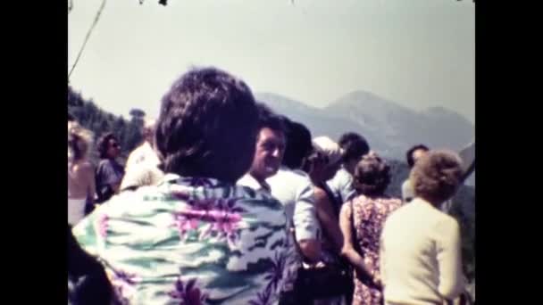 Rodos Yunanistan Haziran 1981 Lerde Rodos Sahnesinde Turistler — Stok video