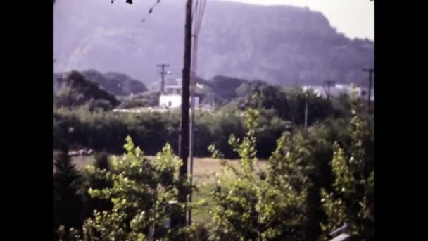 Родос Греция Июнь 1981 Вид Побережье Родоса — стоковое видео