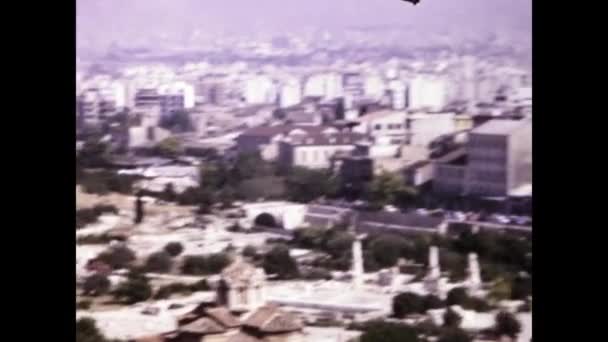 Atenas Grecia Junio 1974 Vista Arqueológica Del Sitio Atenas Los — Vídeo de stock