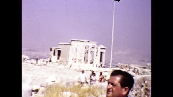 Atina Yunanistan Haziran 1974 Atina Nın Yıllardaki Hava Manzarası — Stok video