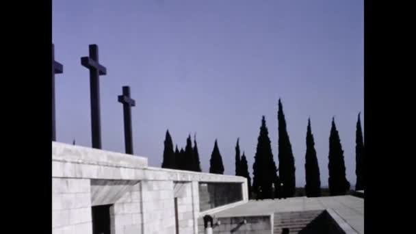 Redipuglia Italia Kan 1976 Redipuglia Military Memorial Scene Tallet – stockvideo