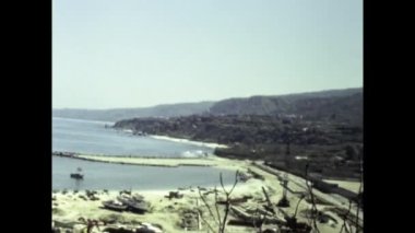 Catanzaro, İtalya 1987: Calabrian kıyı manzarası 80 'lerde