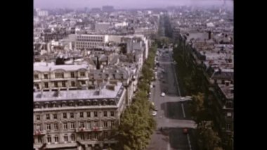 Paris, Fransa 1974: 70 'lerde Paris hava manzarası