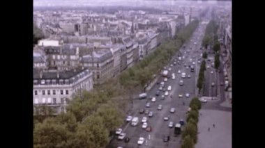 Paris, Fransa 1974: 70 'lerde Paris hava manzarası