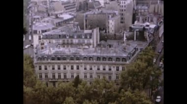 Paris, Fransa 1974: 70 'lerde Paris hava manzarası