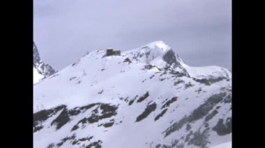 Gornergrat, İsviçre Temmuz 1977: Gornergrat Dağı manzarası 70 'lerde