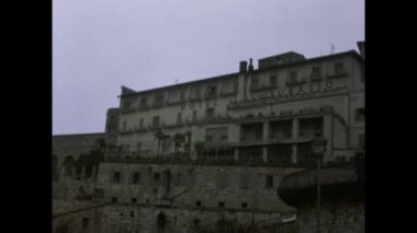 Napoli, İtalya Nisan 1978: Napoli şehir manzarası 70 'lerde