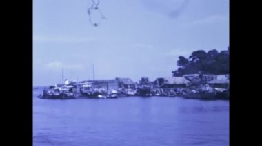 Napoli, İtalya Nisan 1978: Napoli kıyı manzarası 70 'lerde