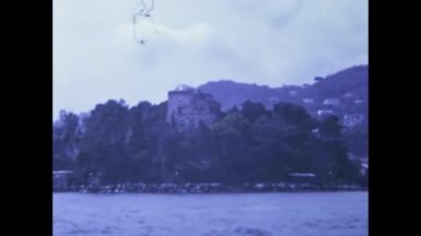 Napoli, İtalya Nisan 1978: Napoli kıyı manzarası 70 'lerde