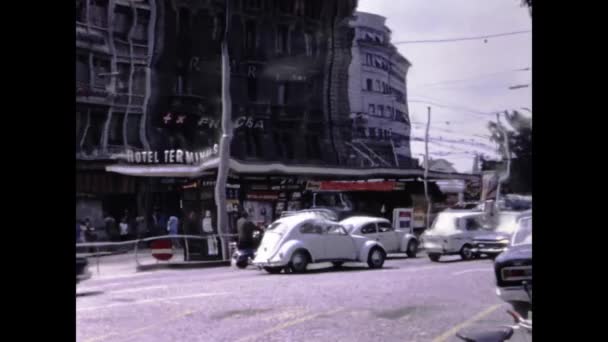 Fribourg Sviçre 1969 Fribourg Şehir Manzarası Larda — Stok video