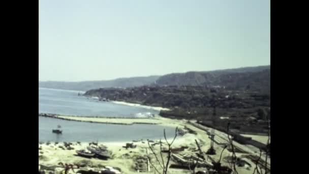 Catanzaro Italië Mei 1987 Calabrian Coast View Scene 80S — Stockvideo