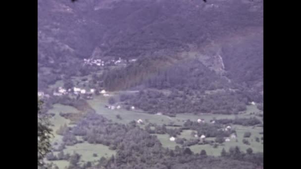 Лотена Швейцария Ноябрь 1970 Года Сцена Горного Ландшафта Лотны Годы — стоковое видео