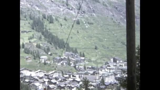 Gornergrat Schweiz Juli 1977 Gornergrat Bergslandskapsscen Talet — Stockvideo