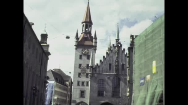Munique Alemanha Abril 1989 Munique Cidade Vista Cena Nos Anos — Vídeo de Stock