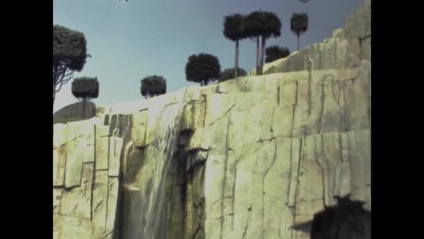 Paris Fransa 1992 Larda Disneyland Paris Lunaparkı Manzarası — Stok video