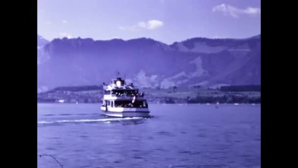 Oberland Schweiz Juni 1976 Brienzsjön Utsiktsscenen Talet — Stockvideo