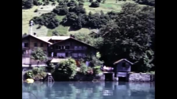 Oberland Szwajcaria Czerwiec 1976 Jezioro Brienz Widok Sceny Latach Tych — Wideo stockowe