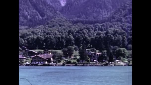 Oberland Svájc 1976 Június Lake Brienz Látkép Években — Stock videók