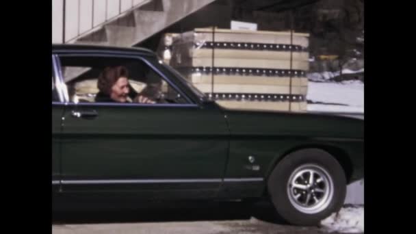 Campo Blenio Switzerland 1971 Ford Capri Car Scene — 비디오