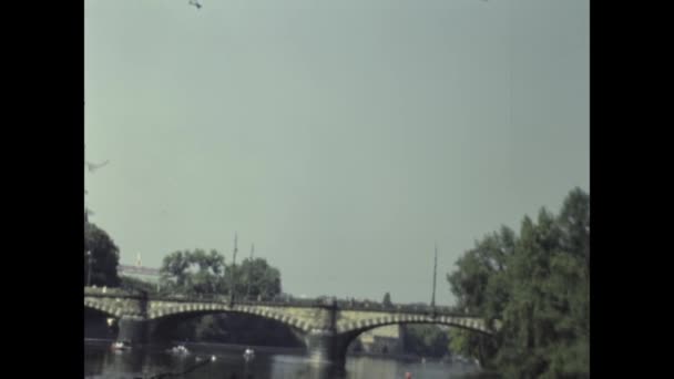 捷克共和国布拉格 1992年9月 1990年代布拉格城市景观 — 图库视频影像