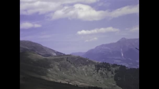 Tirolo Italia Marzo 1974 Paesaggio Montano Tirolo Negli Anni — Video Stock