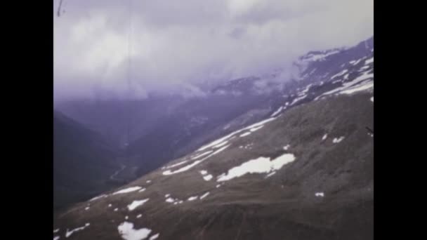 Tirolo Itália Março 1974 Cena Paisagem Montanhosa Tirolo Nos Anos — Vídeo de Stock
