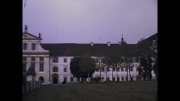 Тироло Италия Март 1974 Вид Монастырь Стамс — стоковое видео