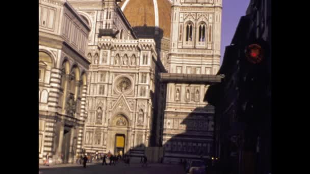 Florença Itália Março 1981 Florença Vista Duomo Década — Vídeo de Stock