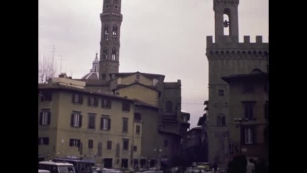 Florença Itália Março 1981 Florença Vista Duomo Década — Vídeo de Stock
