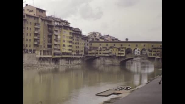 Florencja Włochy Marzec 1981 Florencja Scena Widokiem Miasto Latach — Wideo stockowe