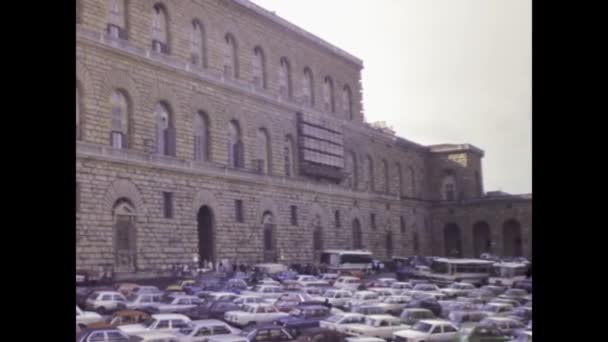 Florence Italy March 1981 Florence City View Scene 80S — Stok Video
