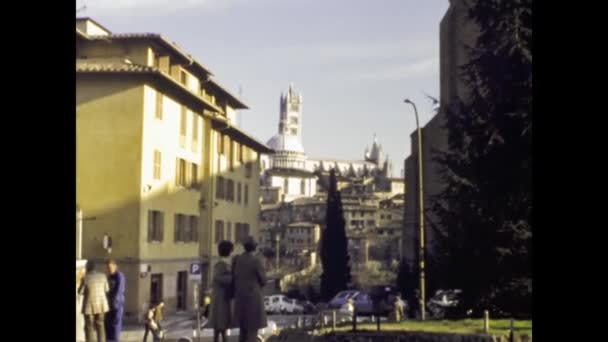 Siena Itália Março 1981 Siena Cidade Histórica Vista Cena Década — Vídeo de Stock