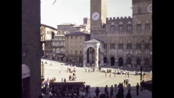 Siena Itália Março 1981 Siena Cidade Histórica Vista Cena Década — Vídeo de Stock