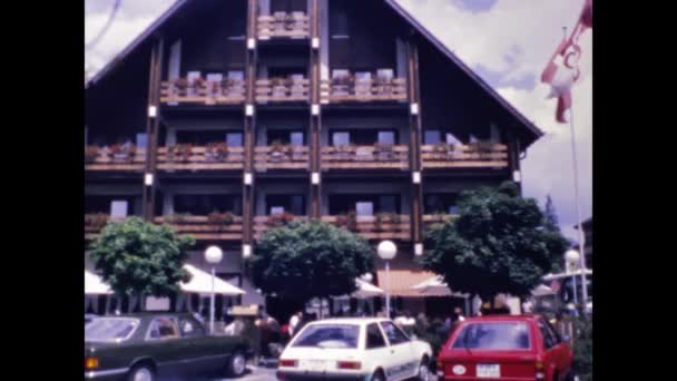 Sarnen Sveits Mai 1984 Landsbyutsikt Sarnen Tallet – stockvideo