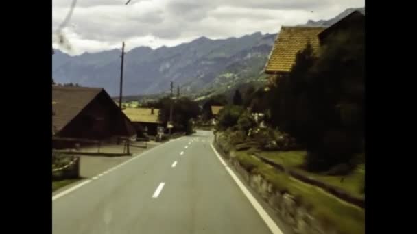 Sarnen Švýcarsko Květen 1984 Cestování Švýcarské Horské Scéně Letech — Stock video