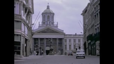 Brüksel, Belçika Mayıs 1968: Brüksel şehir manzarası 60 'larda