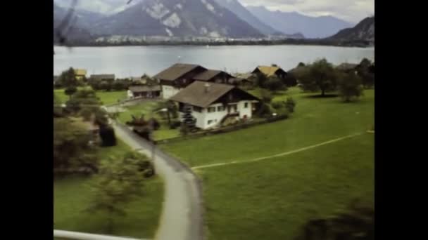 Sarnen Schweiz Mai 1984 Reise Entlang Der Schweizer Bergwelt Den — Stockvideo