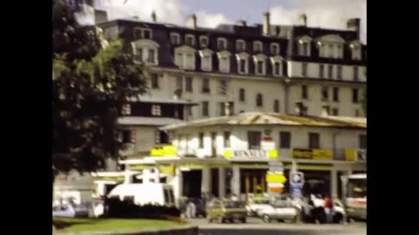 Шамони Франция Июнь 1984 Деревенская Сцена Шамони — стоковое видео
